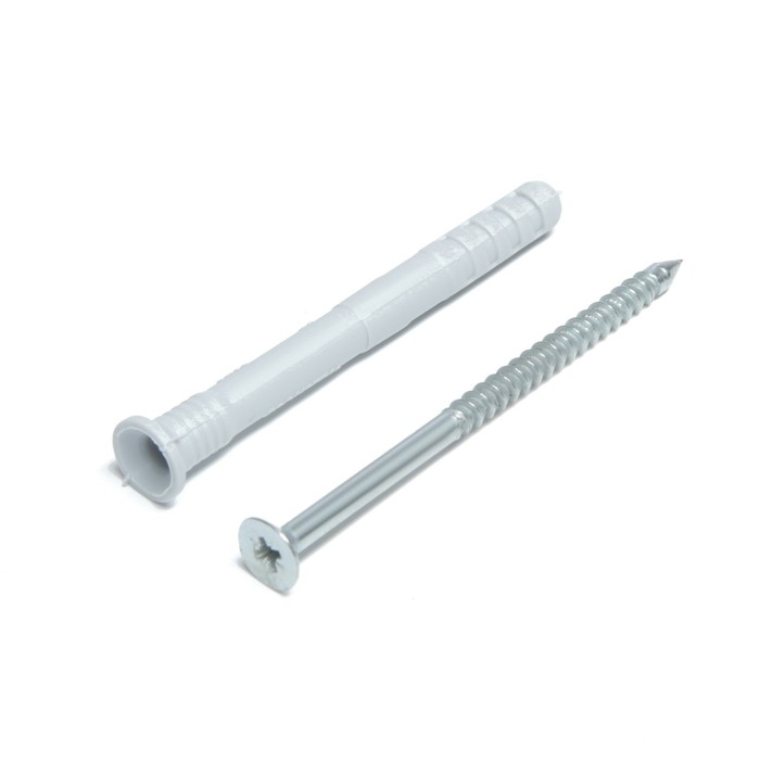 Дюбель-гвоздь "ТУНДРА", распорный, нейлоновый, потайная манжета, 8х80 мм, 50 шт