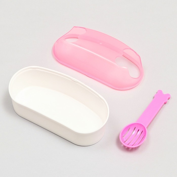 Туалет-туннель с лопаткой для грызунов Туалет-туннель с лопаткой для грызунов "Пижон", 14,5 х 7 х 7 см, розовый