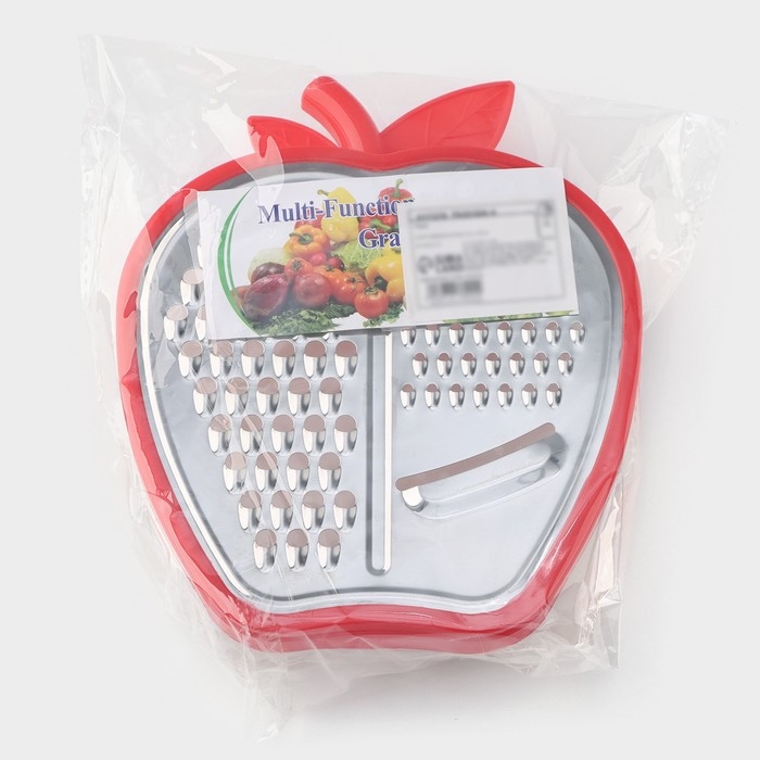 Тёрка с контейнером Доляна «Яблоко», 20×15×4 см, цвет МИКС Тёрка с контейнером Доляна «Яблоко», 20×15×4 см, цвет МИКС