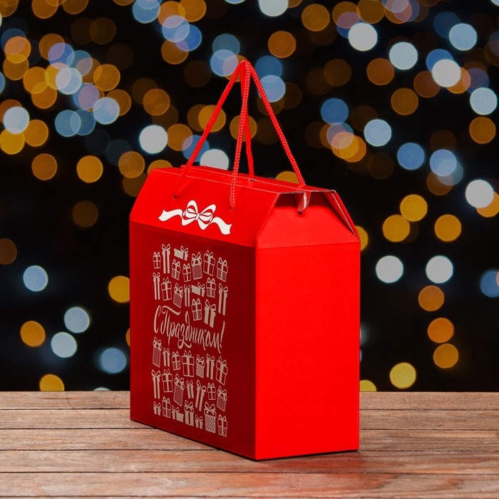 Новый год. Коробка подарочная складная Новый год. Коробка подарочная складная "Базовый" 23 х 10 х 22 см.