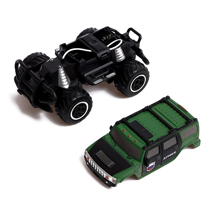 Джип «Армия», радиоуправляемый, световые эффекты, работает от батареек, цвет зелёный Джип «Армия», радиоуправляемый, световые эффекты, работает от батареек, цвет зелёный