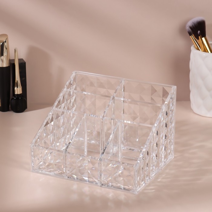 Органайзер для хранения, 7 секций, 14,7 × 10 × 12,3 см, в картонной коробке, цвет прозрачный Органайзер для хранения, 7 секций, 14,7 × 10 × 12,3 см, в картонной коробке, цвет прозрачный