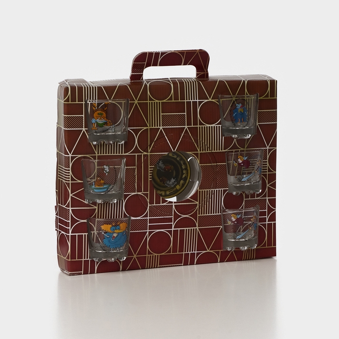 Набор «Приколы», 6 стопок 50 мл, пепельница, МИКС Набор «Приколы», 6 стопок 50 мл, пепельница, МИКС