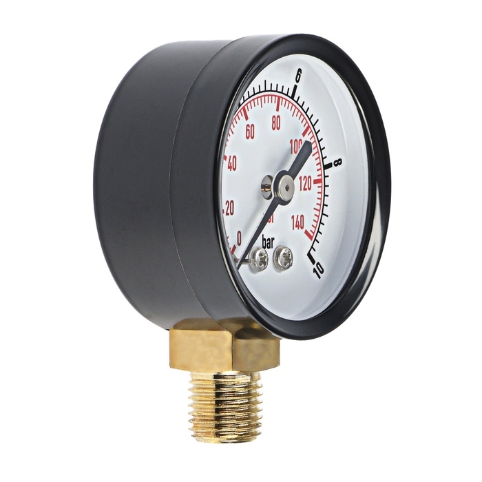 Манометр ZEIN, радиальный, диаметр корпуса 50 мм, 10 бар, 1/4 Манометр ZEIN, радиальный, диаметр корпуса 50 мм, 10 бар, 1/4"