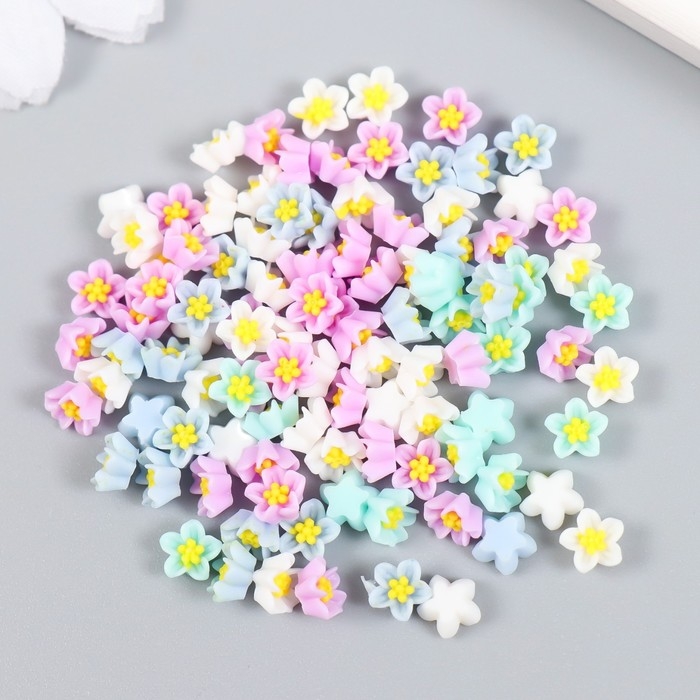 Декор для творчества пластик Декор для творчества пластик "Пятилистники" набор 100 шт 0,6х0,6 см