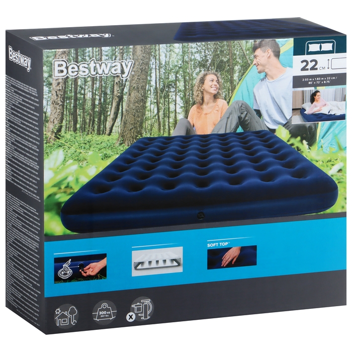 Матрас надувной Pavillo, 203 х 183 х 22 см, 67004 Bestway Матрас надувной Pavillo, 203 х 183 х 22 см, 67004 Bestway