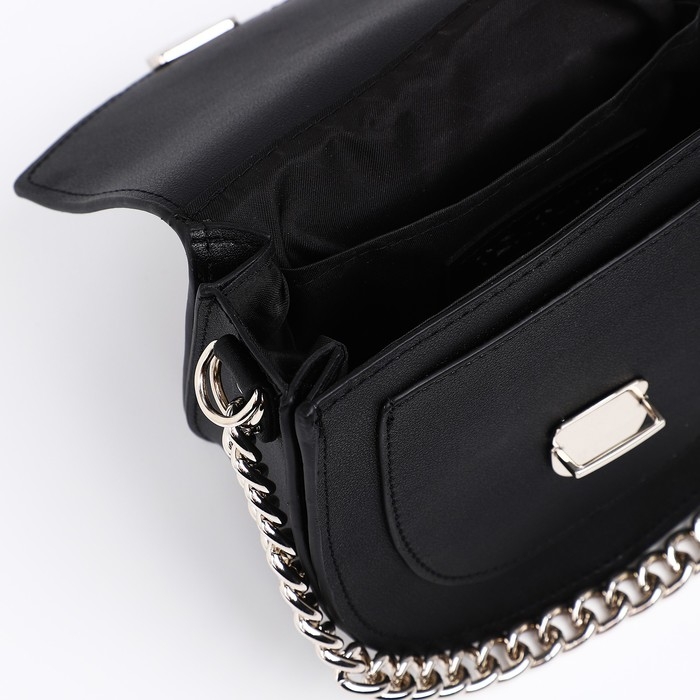 Сумка женская TEXTURA, мессенджер, маленький размер, цвет чёрный Сумка женская TEXTURA, мессенджер, маленький размер, цвет чёрный