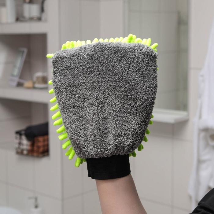 Варежка для деликатной уборки Raccoon, 22×15 см, 47 гр, микрофибра букли двухсторонняя Варежка для деликатной уборки Raccoon, 22×15 см, 47 гр, микрофибра букли двухсторонняя