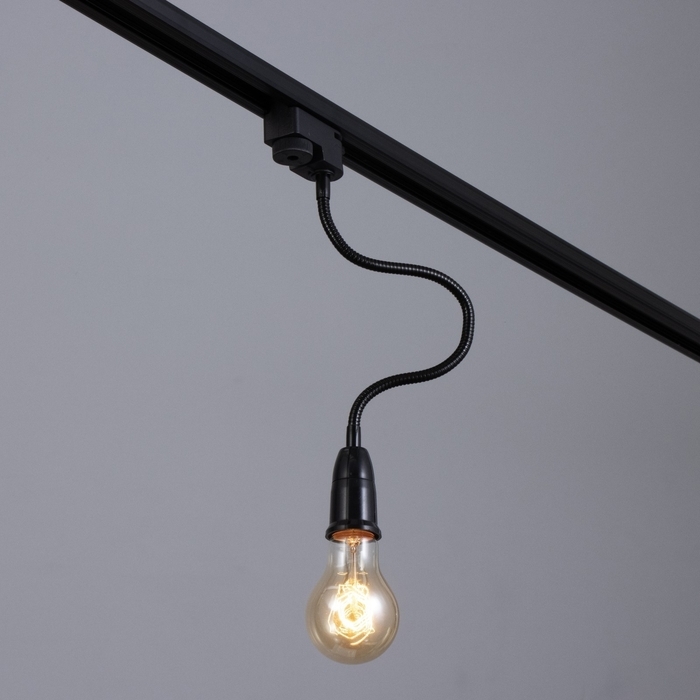 Светильник трековый Светильник трековый "Снейк" Е27 40Вт черный 3,5х3,5х40см