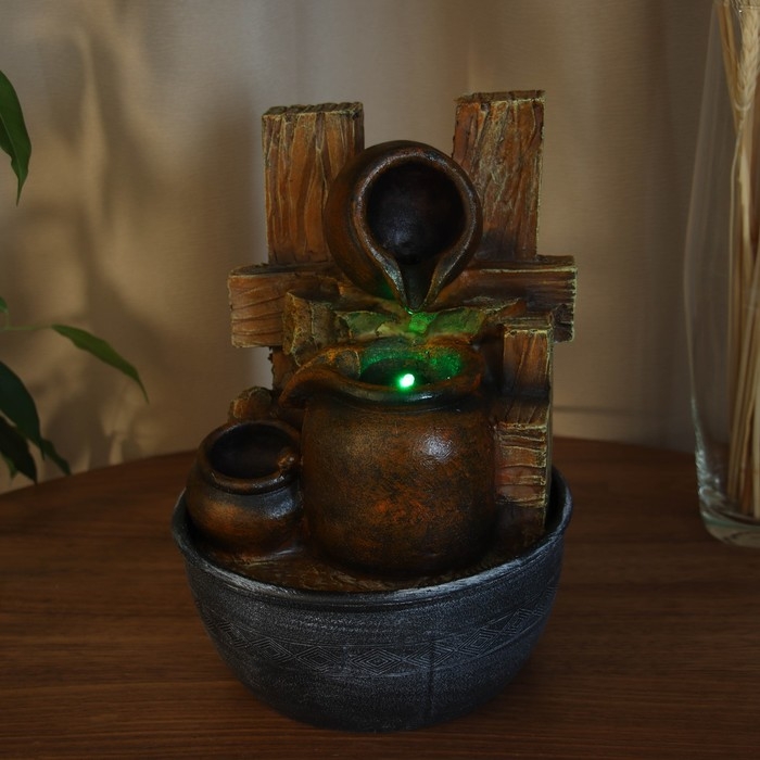 Фонтан Фонтан "Алойз" бочки, 28х16 см (с подсветкой, без шарика)