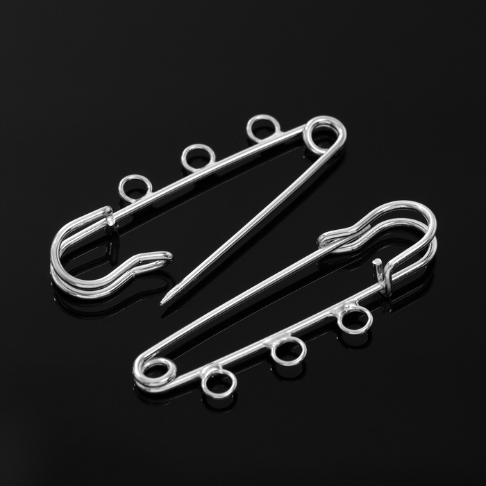 Булавка для подвесок PO-050, №02, (набор 2 шт) 50×5мм, цвет серебра Булавка для подвесок PO-050, №02, (набор 2 шт) 50×5мм, цвет серебра