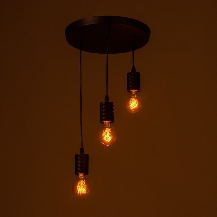 Светильник Светильник "Скин" 3хЕ27 40Вт черный 30х30х16-60см