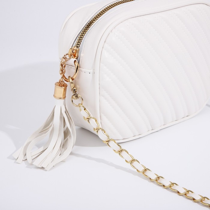 Сумка кросс-боди на молнии, цвет белый Сумка кросс-боди на молнии, цвет белый