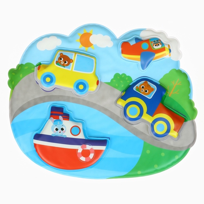 Набор для купания 3 в 1 Машинки: Пазл и развивающие игрушки Крошка Я Набор для купания 3 в 1 Машинки: Пазл и развивающие игрушки Крошка Я