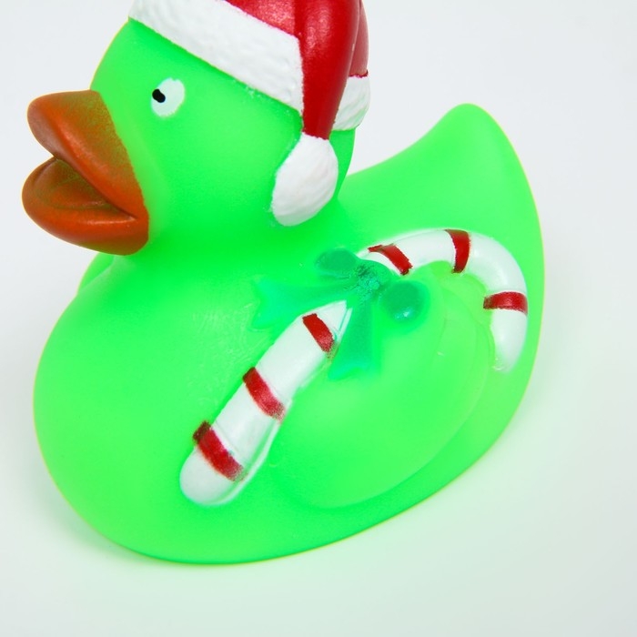 Игрушка пищащая для собак Игрушка пищащая для собак "Новогодняя уточка", виниловая 8 х 8 см
