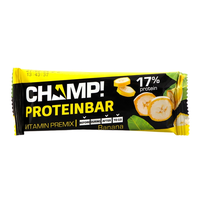 Батончик протеиновый Champ Банановый, 45 г Батончик протеиновый Champ Банановый, 45 г