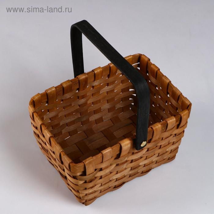 Корзина плетеная, секвойя, 22x15xH12,5/26 см, коричневый Корзина плетеная, секвойя, 22x15xH12,5/26 см, коричневый