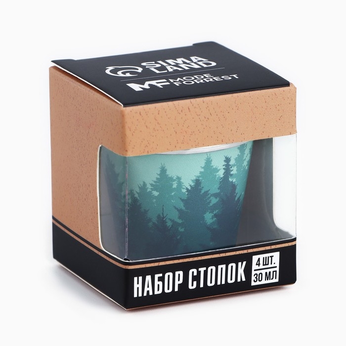 Стопки, набор «Лес», 4 шт х 30 мл Стопки, набор «Лес», 4 шт х 30 мл