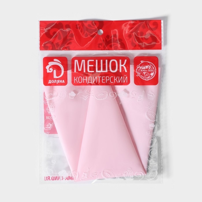 Кондитерский мешок Доляна «Алирио», 31×17,5 см, цвет розовый Кондитерский мешок Доляна «Алирио», 31×17,5 см, цвет розовый