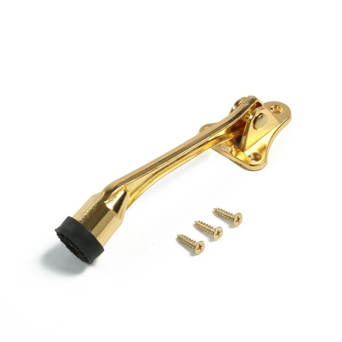 Фиксатор дверной LOCKLAND, Фиксатор дверной LOCKLAND, "козья ножка", цвет золото