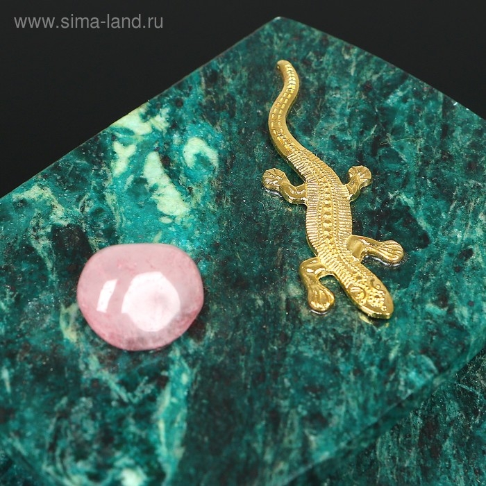 Ларец Ларец "Ящерка" 12,5х8х8,5 см, змеевик