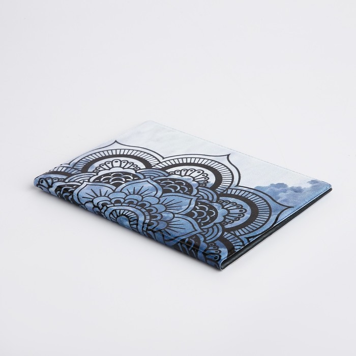 Обложка для паспорта, цвет голубой/серый Обложка для паспорта, цвет голубой/серый