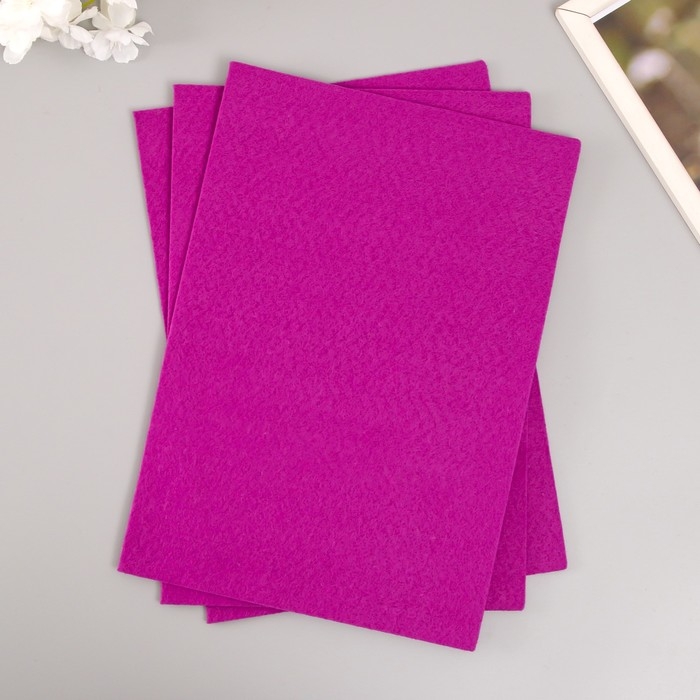 Набор мягкого фетра Набор мягкого фетра "Астра" (3 шт) фиолетовый, 3 мм, 400 гр. 20х30 см