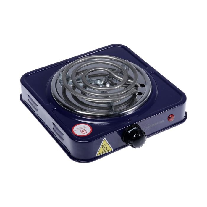 Плитка электрическая HOMESTAR HS-1103, 1000 Вт, 1 конфорка, цвет  Плитка электрическая HOMESTAR HS-1103, 1000 Вт, 1 конфорка, цвет "сапфир"