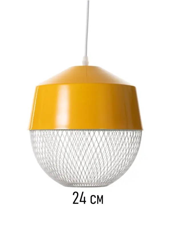 Светильник потолочный BayerLux Lea, 1&times;40 Вт, Е27, рапсово-жёлтый, 26&times;26&times;32 см