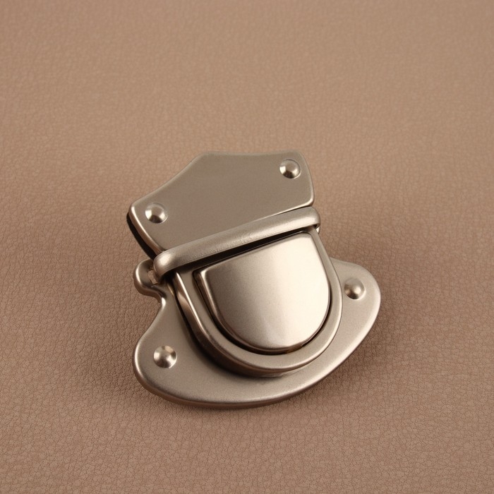 Застёжка для сумки, матовый, 5,5 × 5,5 см, цвет жемчужный серебряный Застёжка для сумки, матовый, 5,5 × 5,5 см, цвет жемчужный серебряный