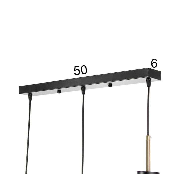 Светильник BayerLux Подвес BayerLuxной "Холли" 3хLED 15Вт 4000К черный золото 6х6х33-233см