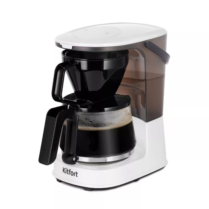 Кофеварка Kitfort КТ-7218, капельная, 750 Вт, 1.25 л, чёрно-белая Кофеварка Kitfort КТ-7218, капельная, 750 Вт, 1.25 л, чёрно-белая