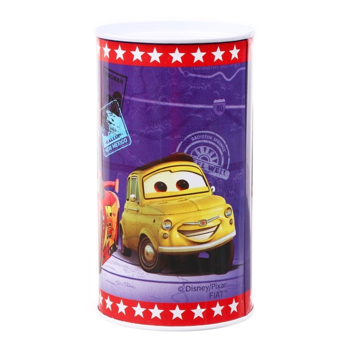 Копилка металлическая, 6,5 см х 6,5 см х 12 см Копилка металлическая, 6,5 см х 6,5 см х 12 см "Ты лучший", Тачки