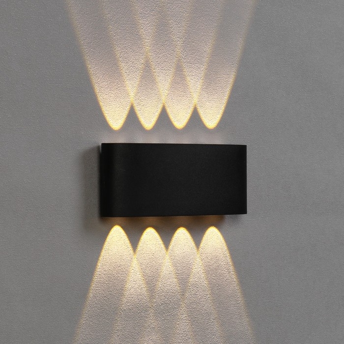 Светильник фасадный «Полусфера», FSD-067, 8 Вт, 3000К, 4 луча, IP65, 220 В, пластик, черный 100842 Светильник фасадный «Полусфера», FSD-067, 8 Вт, 3000К, 4 луча, IP65, 220 В, пластик, черный 100842