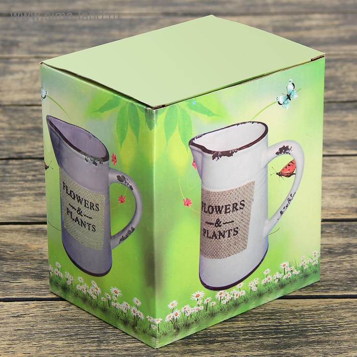 Кашпо Кашпо "Оливер" серое, 7х13х14см