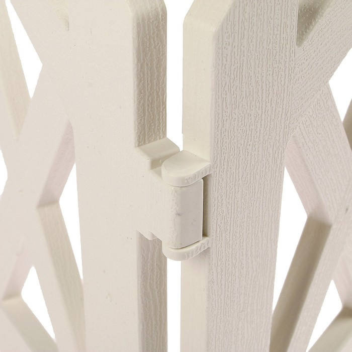 Ограждение декоративное, 35 × 232 см, 4 секции, пластик, белое, MODERN, Greengo