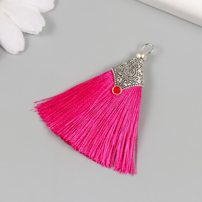 Декор для творчества текстиль Декор для творчества текстиль "Кисть Восток" розовато-лиловый набор 2 шт 1,6х4,5 см