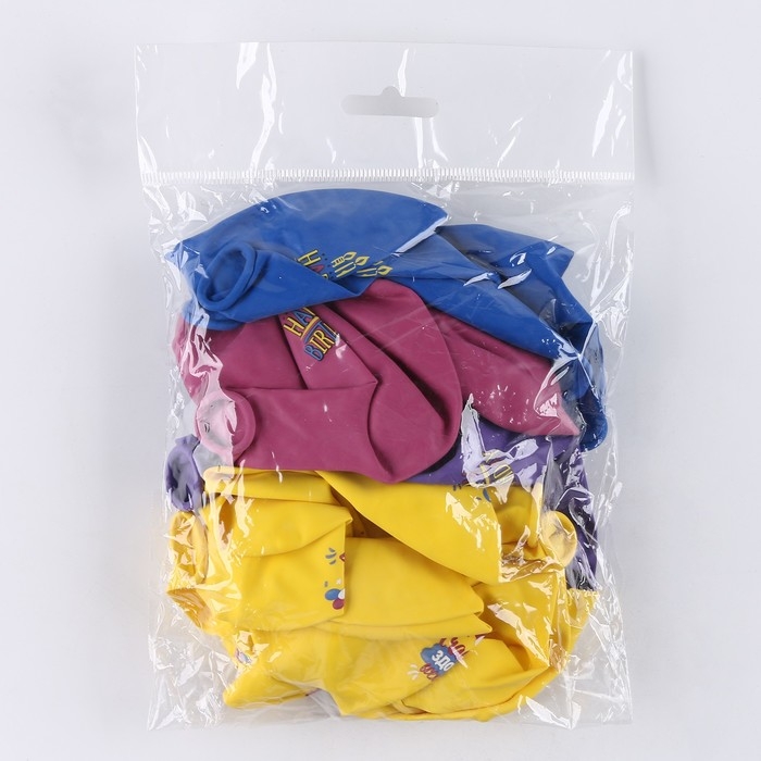 Воздушный шар латексный 12 Воздушный шар латексный 12" «С днём рождения», свечки, 25 шт.