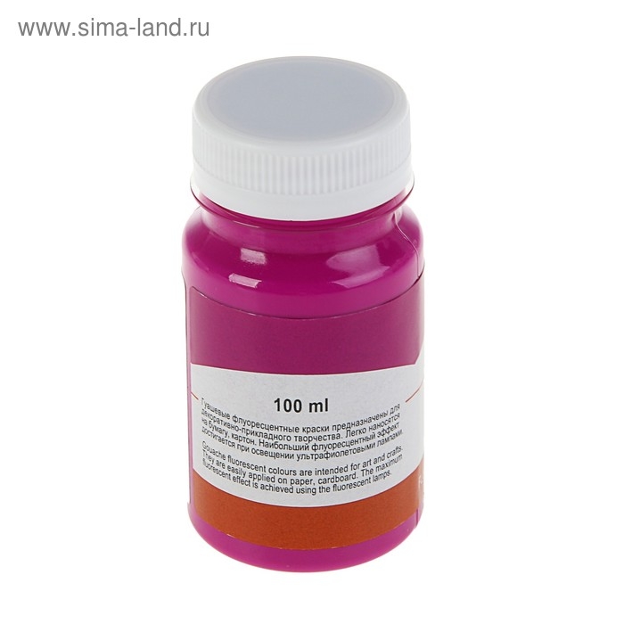 Гуашь художественная в банке 100 мл, Fluo, ЗХК Гуашь художественная в банке 100 мл, Fluo, ЗХК "Сонет", фиолетовая флуор (6727607)