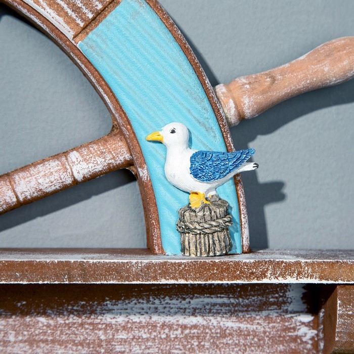 Вешалка-штурвал, 3 крючка, 45*28см Вешалка-штурвал, 3 крючка, 45*28см