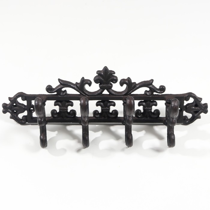 Крючки декоративные чугун Крючки декоративные чугун "Геральдическая лилия с листьями" 13,6х12,8х38 см