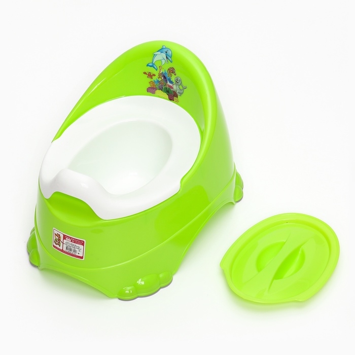 Горшок детский антискользящий «Бэйби-Комфорт» с крышкой, съёмная чаша, цвет салатовый Горшок детский антискользящий «Бэйби-Комфорт» с крышкой, съёмная чаша, цвет салатовый