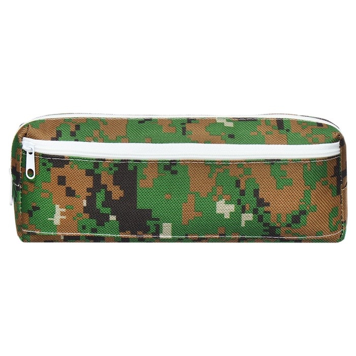 Пенал мягкий 2 отделения, 80 х 210 х 40 мм, объёмный, Calligrata Пенал мягкий 2 отделения, 80 х 210 х 40 мм, объёмный, Calligrata "Миллитари", хаки