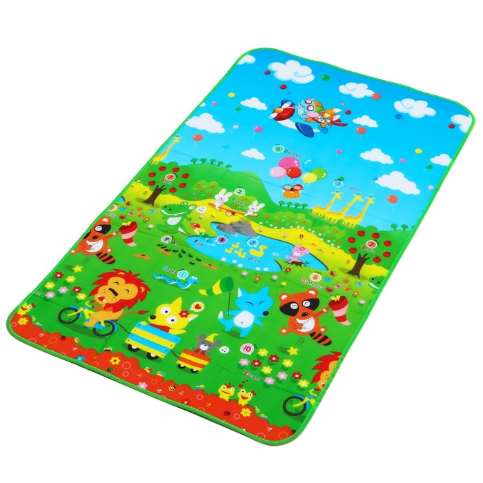 Игровой коврик для детей на фольгированной основе «Путешествие», размер 180х100x0,5 см, Крошка Я Игровой коврик для детей на фольгированной основе «Путешествие», размер 180х100x0,5 см, Крошка Я