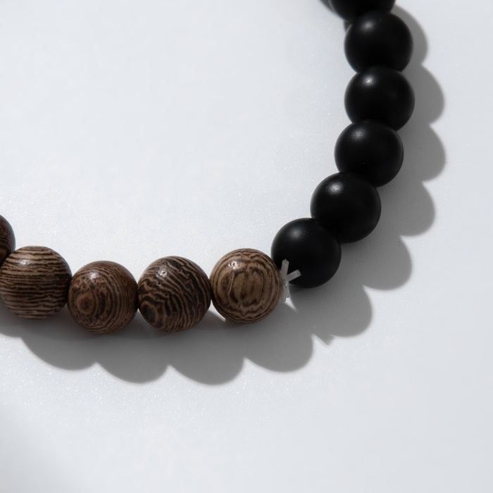 Браслет шар №8 «Аметист», цвет чёрно-коричневый Браслет шар №8 «Аметист», цвет чёрно-коричневый