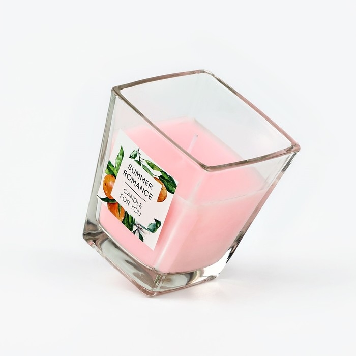 Свеча ароматическая в стекле «Summer romance»: дыня, 6,8 х 8 см. Свеча ароматическая в стекле «Summer romance»: дыня, 6,8 х 8 см.