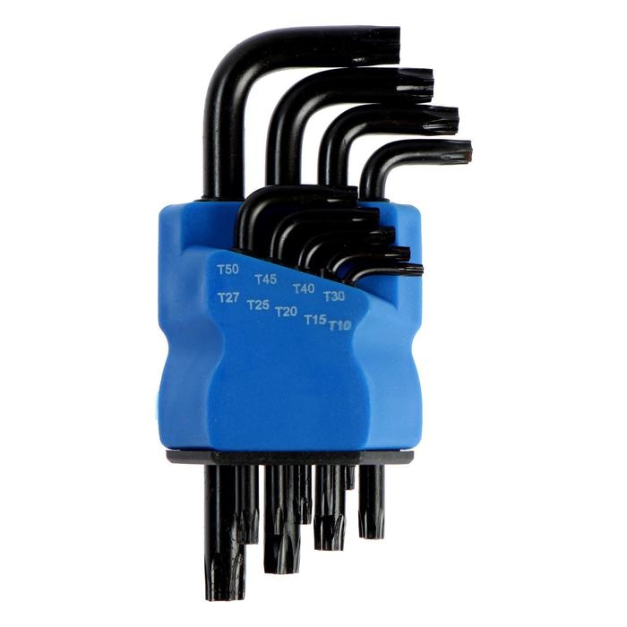 Набор ключей ТУНДРА black, TORX Tamper, CrV, TT10 - TT50, 9 шт. Набор ключей ТУНДРА black, TORX Tamper, CrV, TT10 - TT50, 9 шт.
