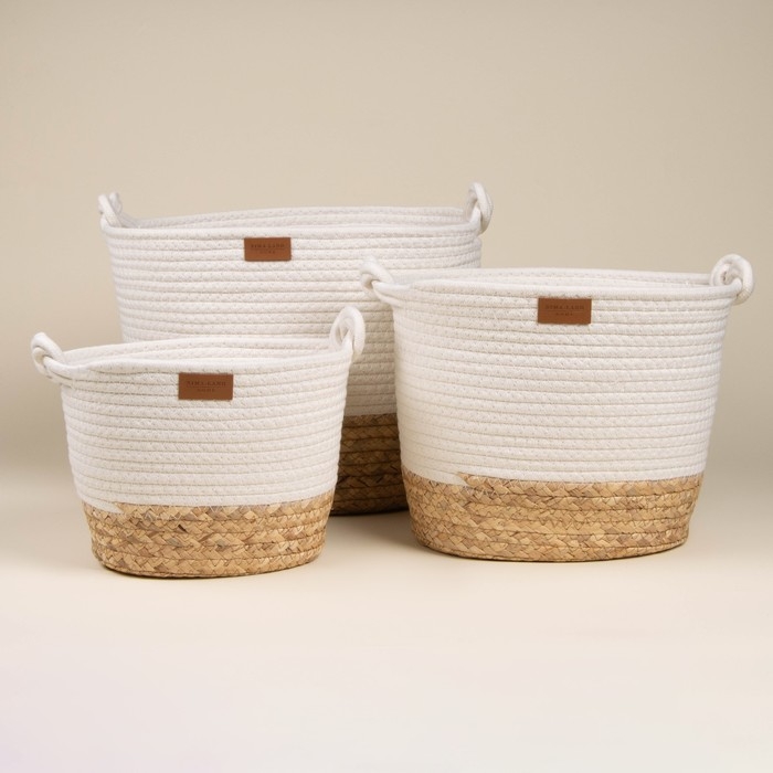 Корзины для хранения ручной работы SL Home, 3 шт: 24×21×17 см, 30×25×22 см, 35×30×27 см Корзины для хранения ручной работы SL Home, 3 шт: 24×21×17 см, 30×25×22 см, 35×30×27 см