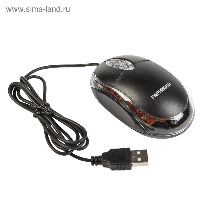 Мышь  Мышь "Гарнизон" GM-100, проводная, оптическая, 1000 dpi, USB, чёрная