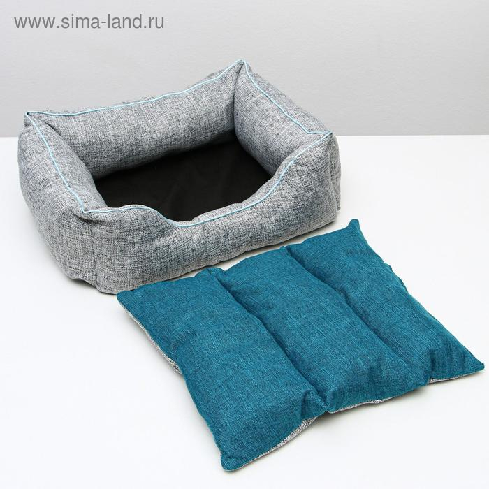 Лежанка  Лежанка "Лофт №2", 50 х 42 х 20 см, синяя